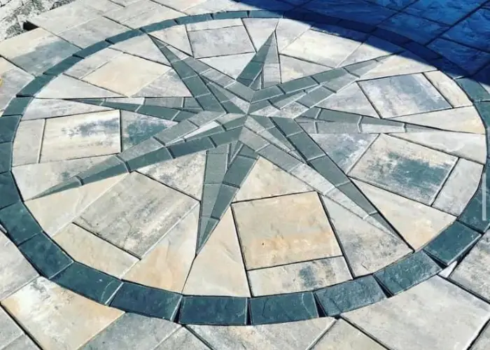 Compass Rose Paver Patio Inlay